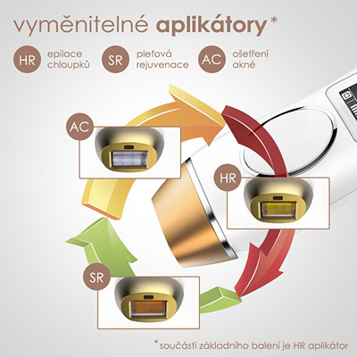 Epilator IPL BeautyRelax IPL Prestige, 600000 blice, ekran LCD, i bardhë me ari