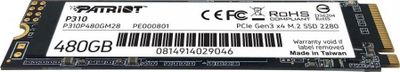 Disk SSD Patriot P310 . 480GB, M.2 2280 PCI-E x4 Gen3 NVMe