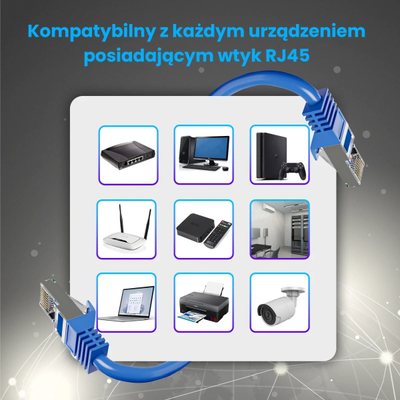 Kabllo rrjeti Extralink Cat 8.1, S/FTP, 1m, blu