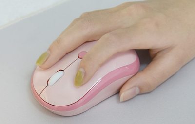 Mouse wireless Mofii M5DM, Bluetooth, i heshtur, rozë