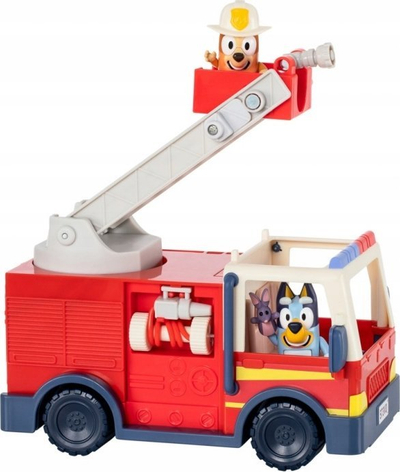 Lojë me figura Bluey Bingo Fire Truck, kamion zjarri lodër, shumëngjyrësh