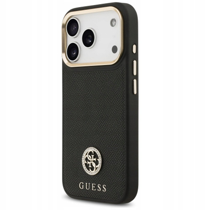 Mbulesë telefoni Guess Hardcase 4G për iPhone 17 Pro, plastike, e zezë