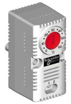 Termostat Schneider NSYCCOTHC, 1R, 10A 250V, gri e çelët