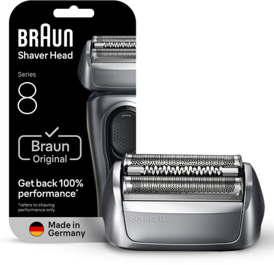 Kokë zëvendësuese për brisk Braun Series 8 83M, për brisk elektrik, ngjyrë argjendtë