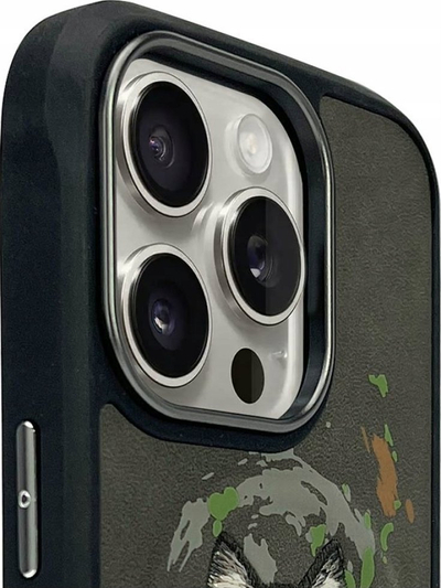 Mbrojtëse telefoni PanzerGlass Nimmy Wolf MagSafe, për iPhone 16 Pro Max, TPU PC, gri e errët