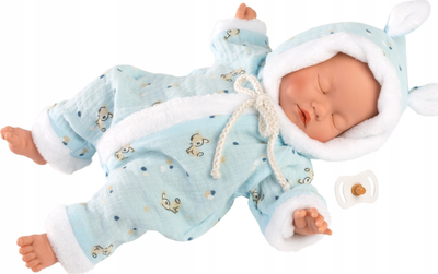 Kukull Baby Llorens Sleepyhead, 31cm, trup i butë