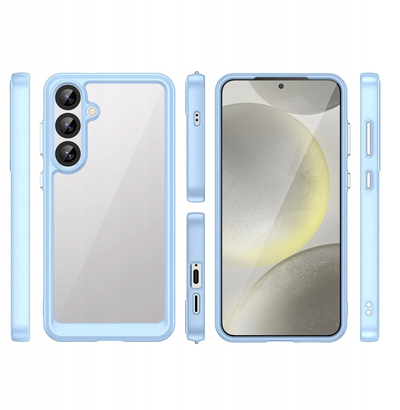 Силиконска маска Outer Space за Samsung Galaxy S25 Plus, рамка од гел, сина