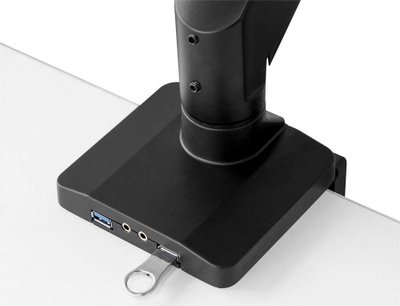 Mbajtës tavoline për monitorë INLINE, për 3 monitorë 27", alumin, i zi