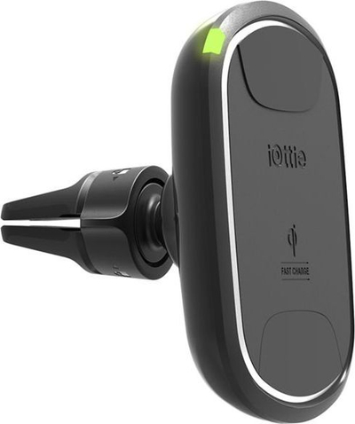 Mbajtës magnetik për veturë iOttie iTap 2, montim në grilë ajri, karikim wireless QI, i zi