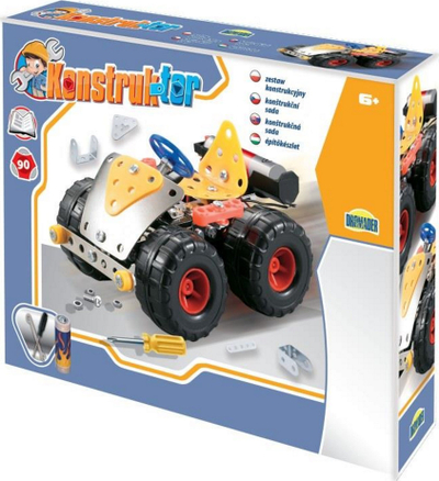 Lodër konstruktore Dragonder Konstruktor 02472, 125 pjesë, me motor me bateri, me shumë ngjyra