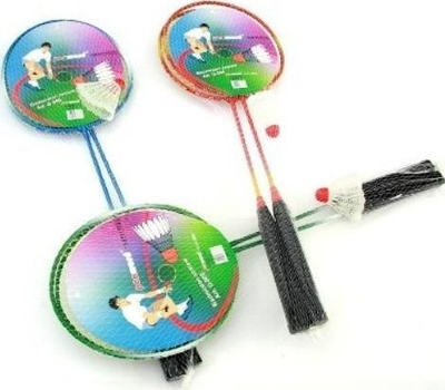 Set badminton Metal G-906, 2 raketa metalike, me fishek, shumëngjyrësh