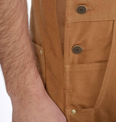 Работен комбинезон Carhartt Relaxed Fit Duck Bib, памучен платнен материјал, за мажи