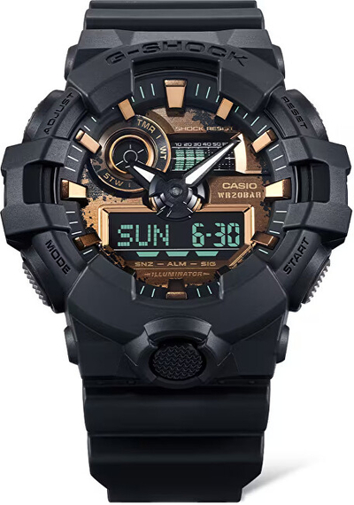 Orë për meshkuj Casio G-SHOCK GA-700RC-1AER (607), e zezë