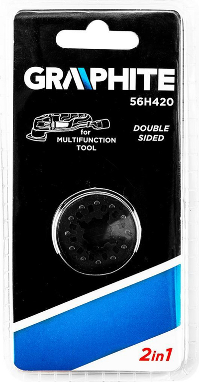 Adapter universal për vegël multifunksionale Graphite 56H420, 2 copë, 2 në 1, i zi