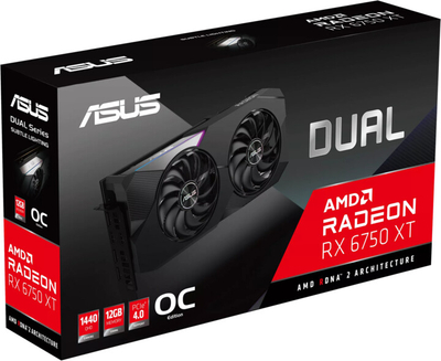 Kartë grafike ASUS Radeon DUAL-RX6750XT-O12G, 12GB GDDR6