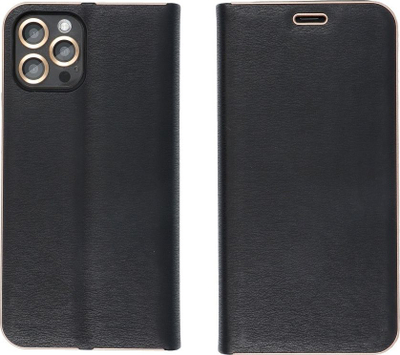 Kupë telefoni Vennus Book Futera për iPhone SE 2022, lëkurë ekologjike, me magnet, e zezë
