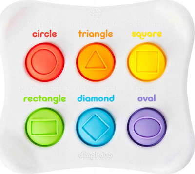 Lodër sensoriale Fat Brain Toys Dimpl Duo, edukative, shumëngjyrëshe