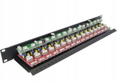 Panel mbrojtës CCTV Ewimar LHD-16R-PRO-FPS, 16 kanale, për montim në rack, i zi