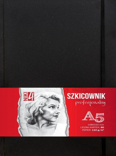 Скицник Koh-I-Noor Professional A5, 110 g, 80 ливчиња, црн