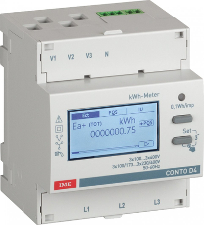 Matës energjie IME CE4TBDTCL1, trefazor 1 5A, RS485 2 tarifa, 4 module