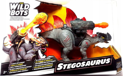 Lodër robotike ZURU Robo Alive Dino Wars Stegosaurus, me tinguj, me lëvizje, shumëngjyrëshe