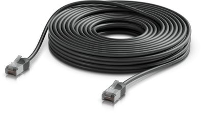 Kabllo rrjeti Ubiquiti UACC-CABLE-PATCH-OUTDOOR-C6A-15M-BK, Cat 6a F/UTP, 15m, e zezë