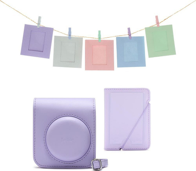 Set aksesorësh Fujifilm Instax Mini 12, çantë dhe album, lilac vjollcë