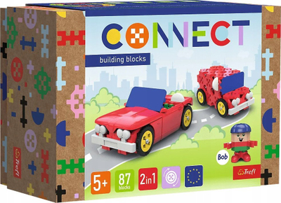 Lodër ndërtimi Trefl Connect S Cabriolet Delivery Vehicle, 78 pjesë, shumëngjyrëshe