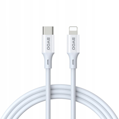 Kabllo karikimi BWOO X283 USB-C në Lightning, 27W, 1m, e bardhë