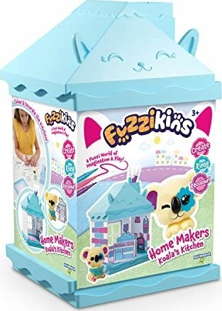 Set loje kreativ Fuzzikins Home Makers Koala's Kitchen, me figurë koale, me markerë larës, blu