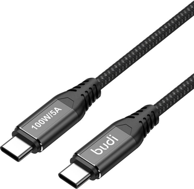Kabllo USB C në USB C Budi, 100W, 3m, e zezë