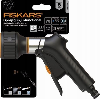 Pistoletë ujitëse Fiskars FiberComp 1067194, 3 funksione, portokalli