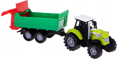 Traktor lodër 2-Play me rimorkio, me dritë edhe zë, jeshil
