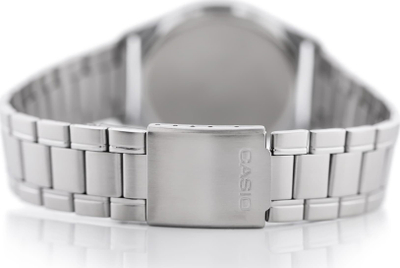 Ora dore Casio MTP-V006D-7B2, çelik inox, ekran me ditë dhe datë, sferë e bardhë