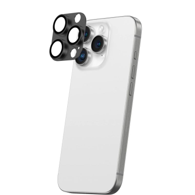 Заштита за камера AmazingThing Aviation Grade, зацврстено стакло, за iPhone 16 Pro 16 Pro Max, црна
