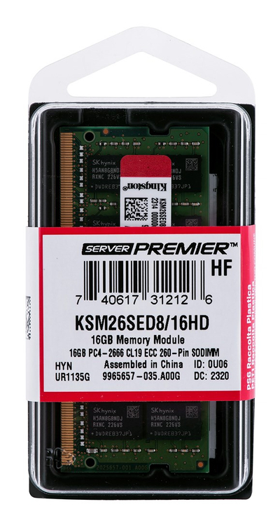 Memorie RAM Kingston, 16GB, DDR4 SO-DIMM, 2666MHz