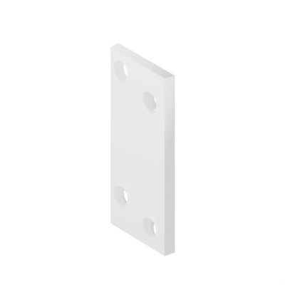 Pllakë lidhëse Haushalt 60x25x2.0 mm, metal, e bardhë