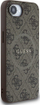 Kapak telefoni Guess PU Leather 4G me unazë MagSafe, për iPhone 16e 6.1", kafe