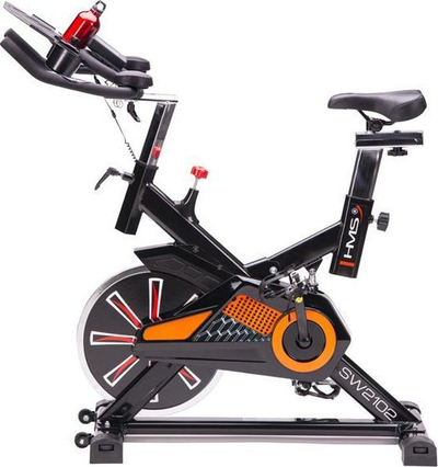 Biçikletë spinning HMS SW2102, rrotë 15 kg, rezistencë mekanike, e zezë