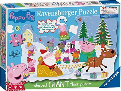 Puzzle për dysheme Ravensburger Peppa Pig Christmas, 32 copa, për kalamaj 3+