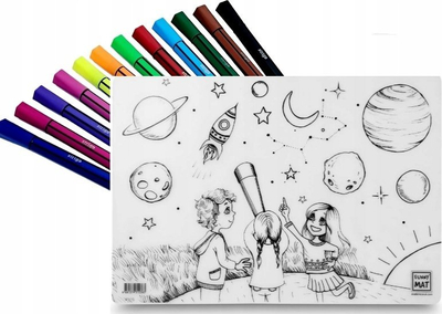Fletë ngjyrosje FunnyMats Space Observatory, e ripërdorshme, 48 x 33.5 cm, shumëngjyrëshe
