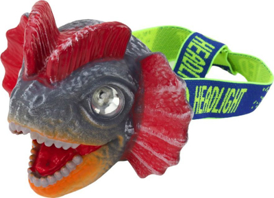 Dritë koke Dinozaur, 3 LED, shirit i rregullueshëm, shumëngjyrëshe