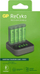 Karikues baterish GP ReCyko B421 me stacion D451, USB, me ekran LCD, me 4 bateri AA 2100 mAh