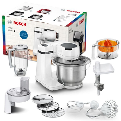Mikser planetar Bosch MUMS2EW40, 3.8L, enë çelik inox, i bardhë