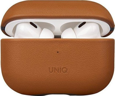 Mbulesë mbrojtëse UNIQ Terra për Apple AirPods Pro 2, lëkurë e vërtetë, kafe toffee