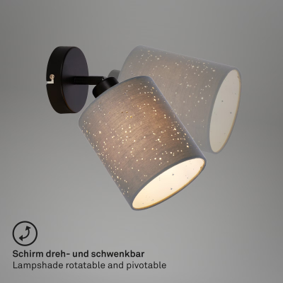 Spotlight Briloner  13 cm, 1x E27, 25W, gri
