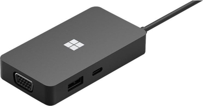 Dok USB-C Microsoft Surface Travel Hub 1E4 00002, me shumë porta, i vogël për udhëtim, gri