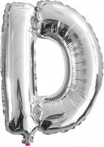 Ballon shkronja "D" 45.5cm argjend (MZAB0108)