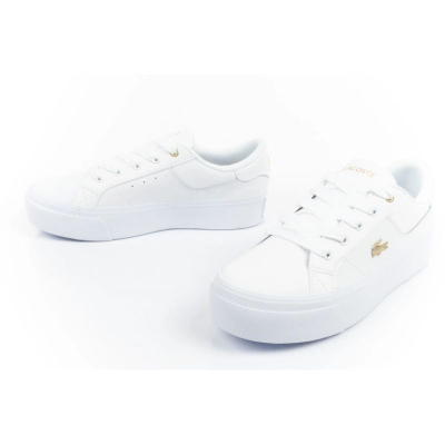 Женски патики Lacoste Ziane Platform W 05216, природна кожа, ѓон Ortholite, бели