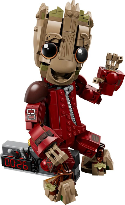 Lodër ndërtuese LEGO Marvel Ravager Jumpsuit Groot 76341, 604 pjesë, mbi 10 vjeç, shumëngjyrëshe